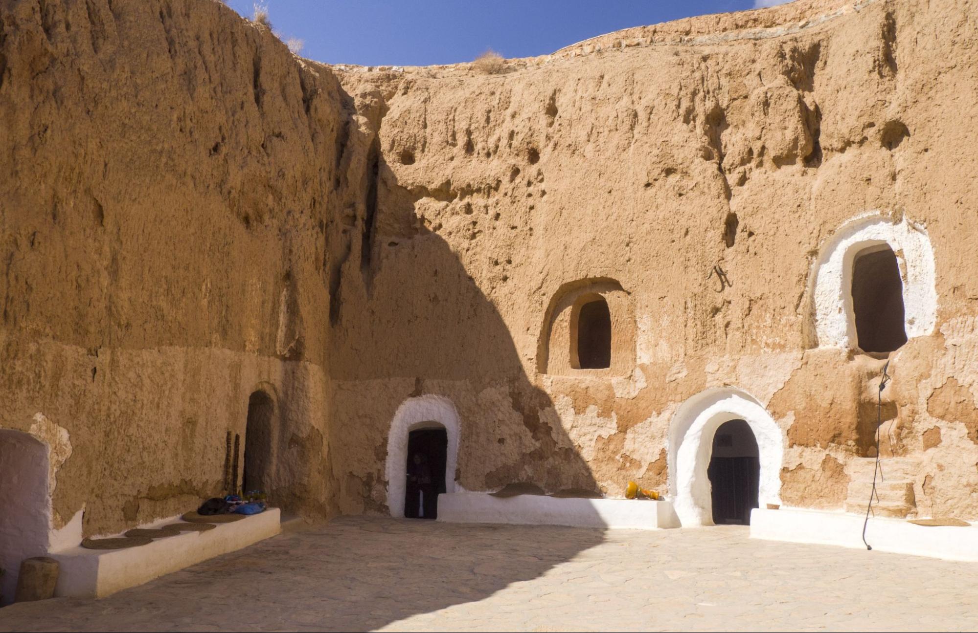 Tryglodyte caves in Matmata, Tunisia