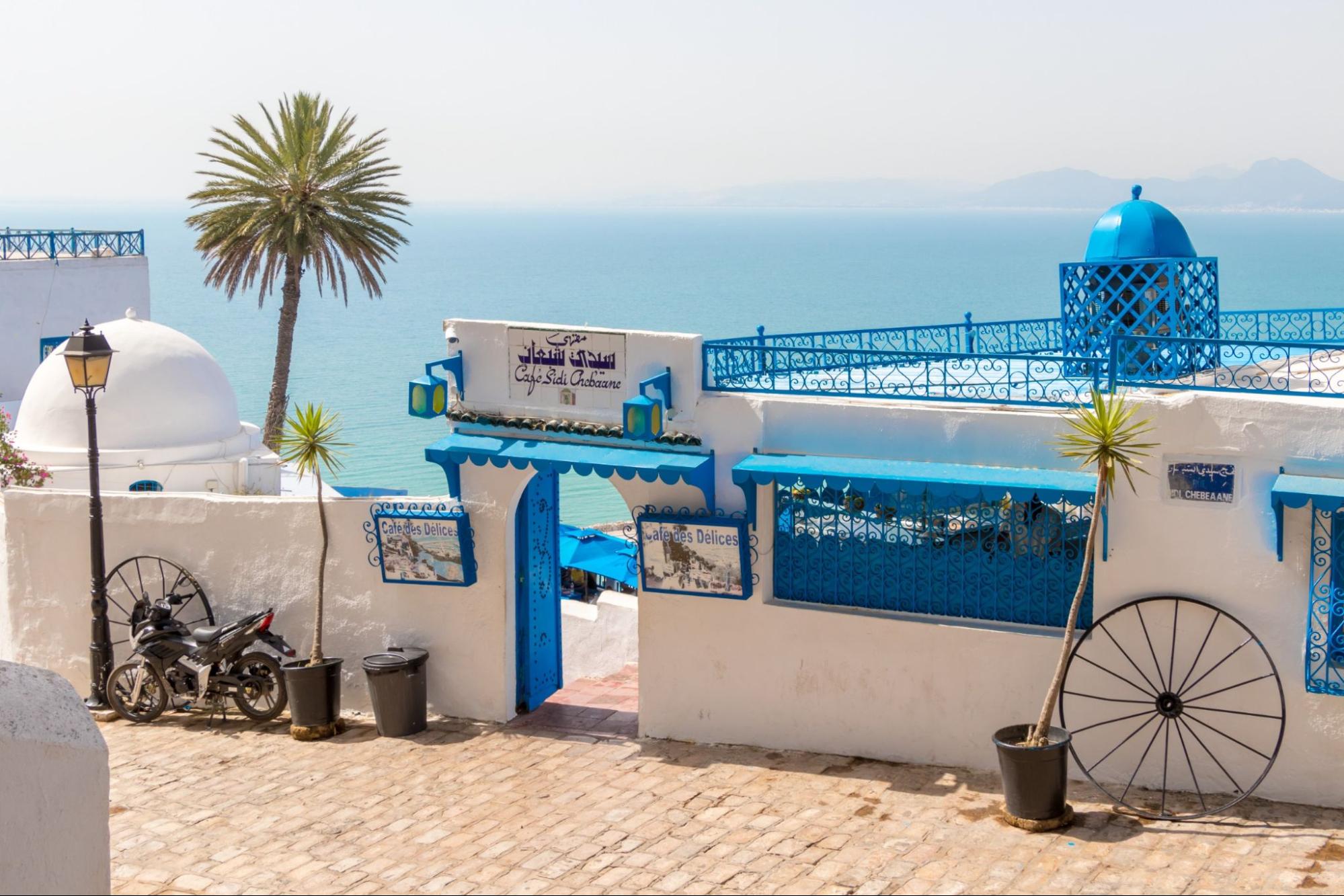 The famous cafe in Sidi Bou Said, Tunisia, Africa