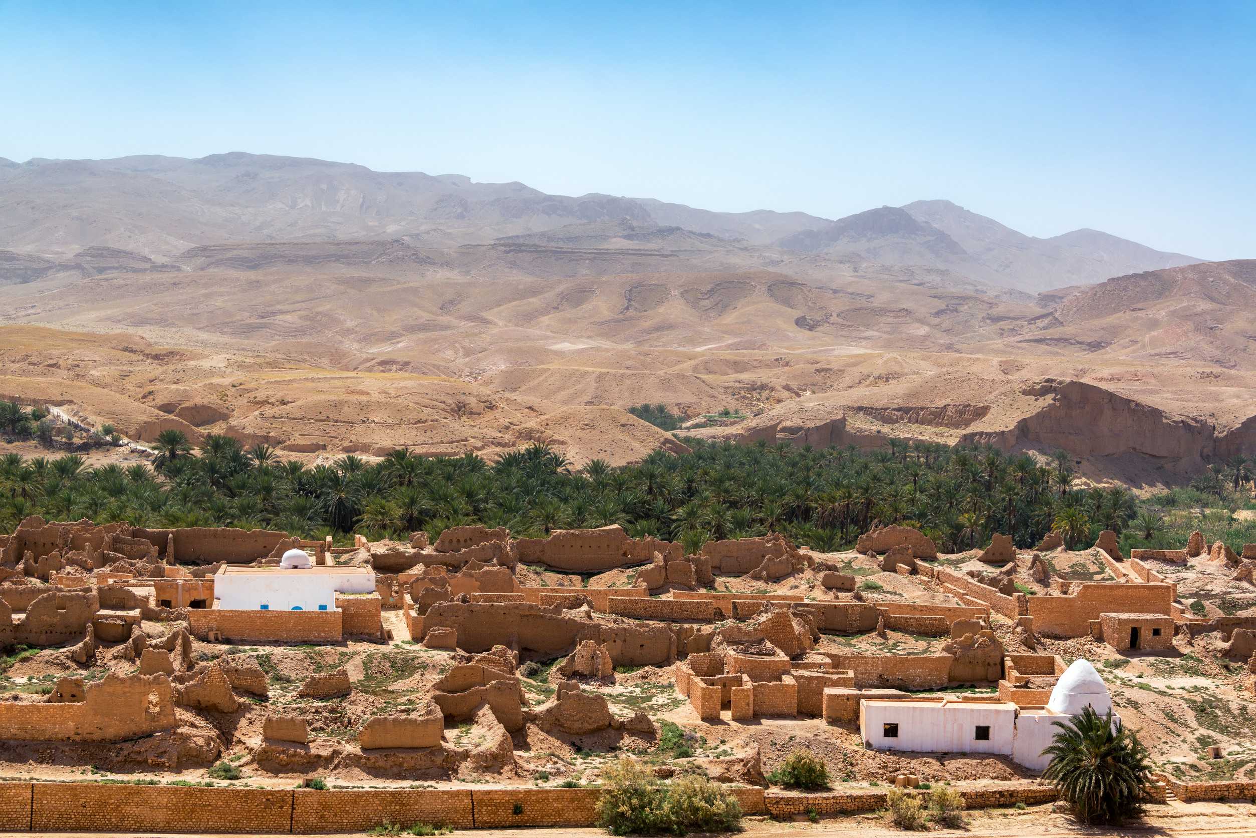 Oasis And Ruined Village Of Tamerza In Tunisia
