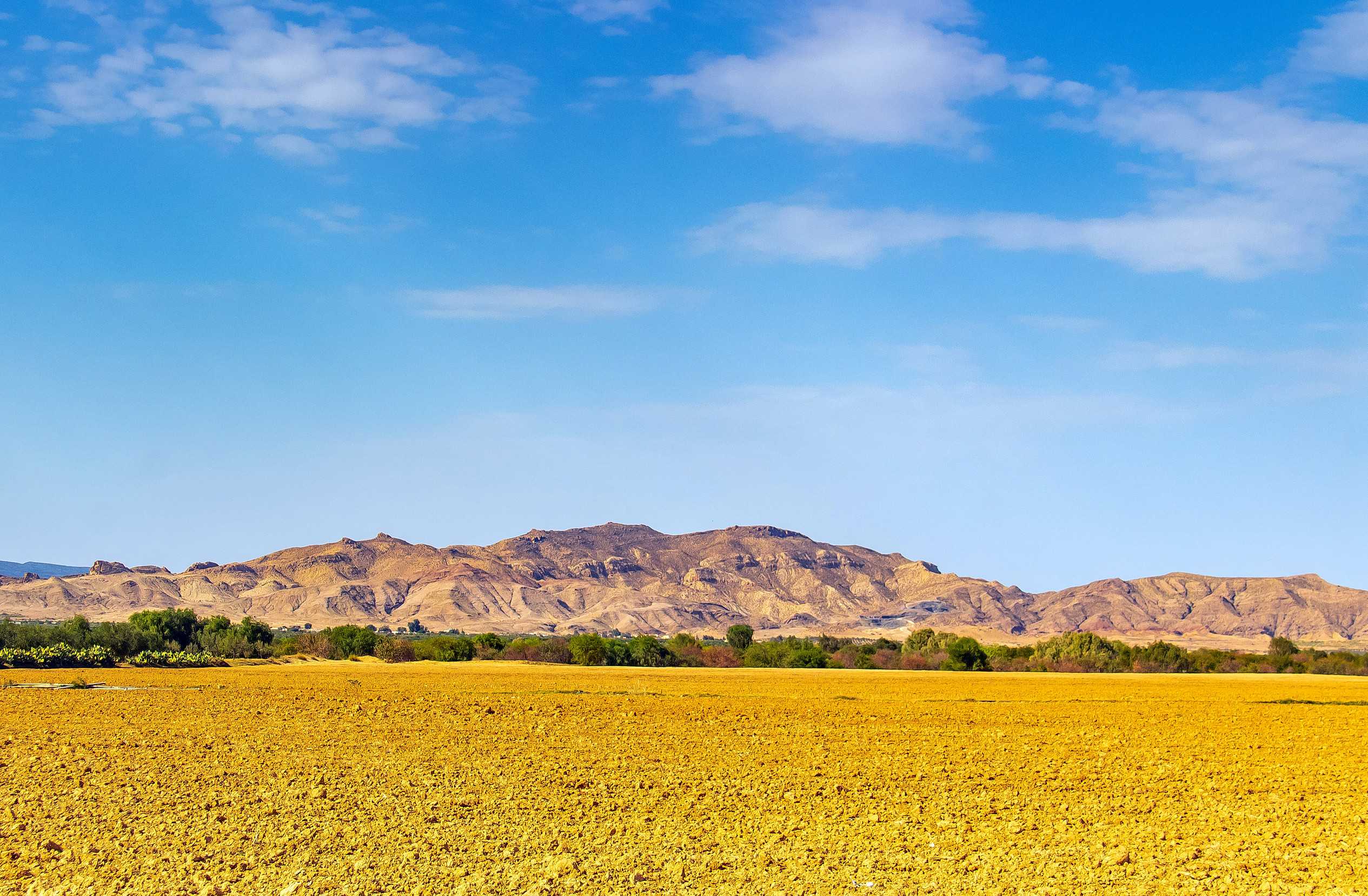 Scenic Mountain View In The Desert Of Gafsa Tunisia