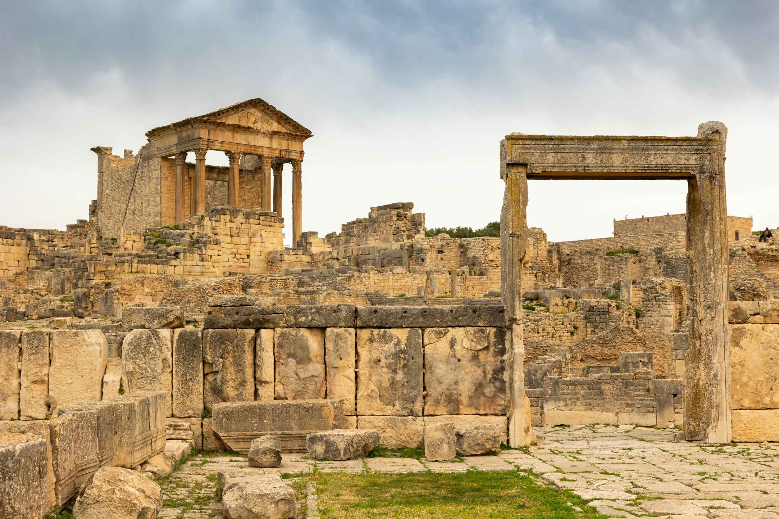 Territory Of Antic City Of Dougga In Area Of Modern Tunisia