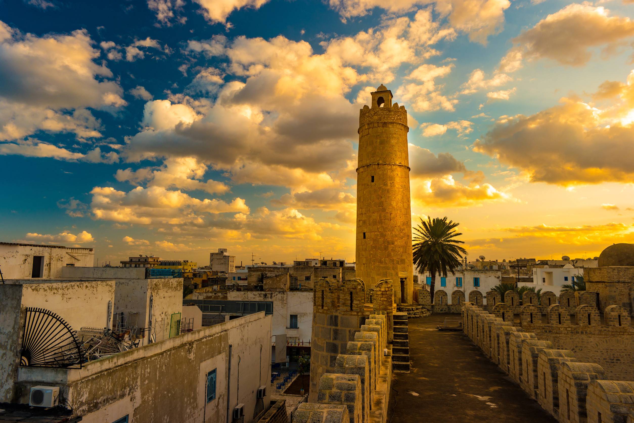 View From The Walls Of The Fortress Of Ribat Of Sousse In Tunisia