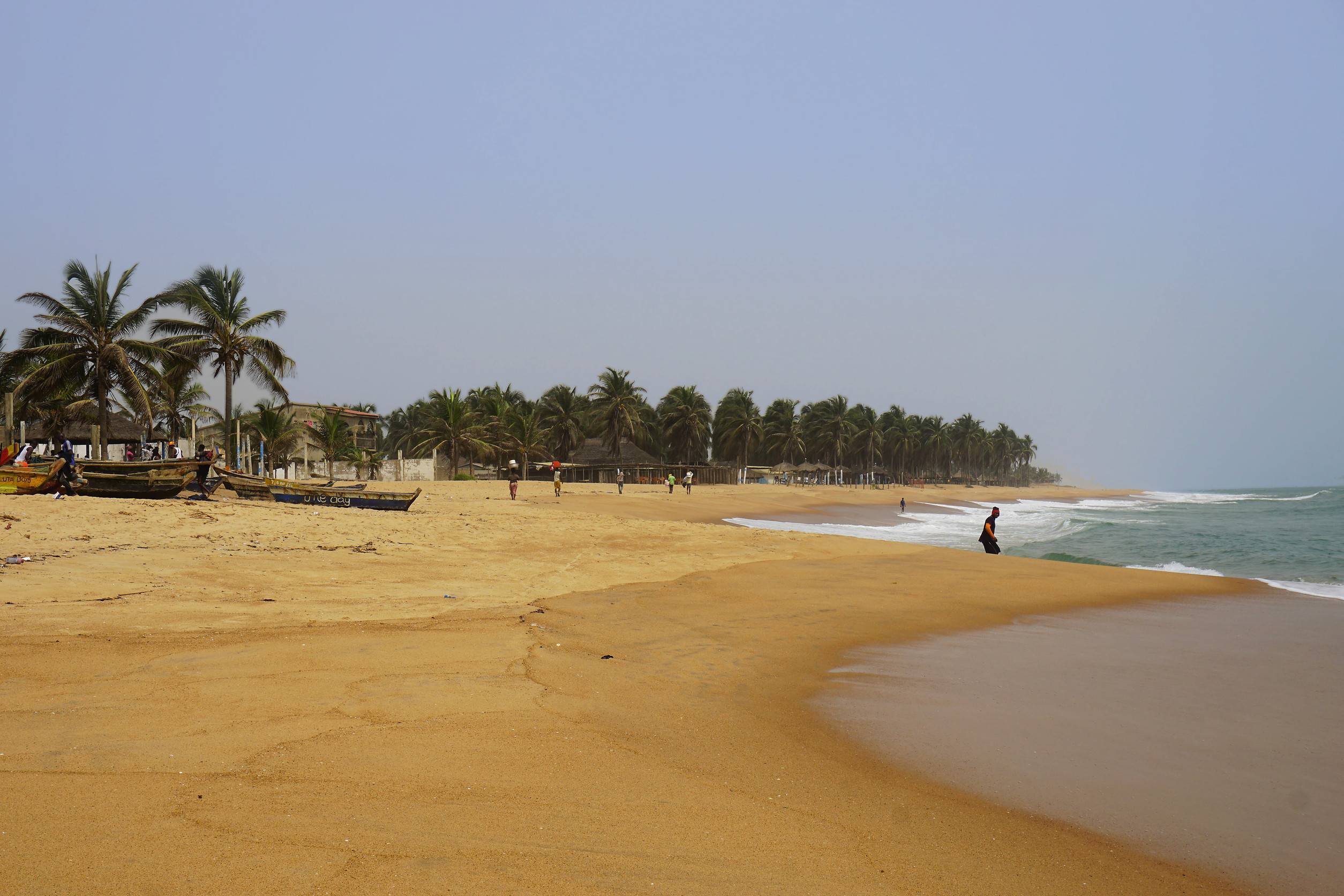 Sand And Palm Trees On The Beach Of Baguida Sand And Palm Trees On The Beach Of Baguida