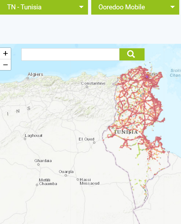 Tunisie Telecom Network Coverage