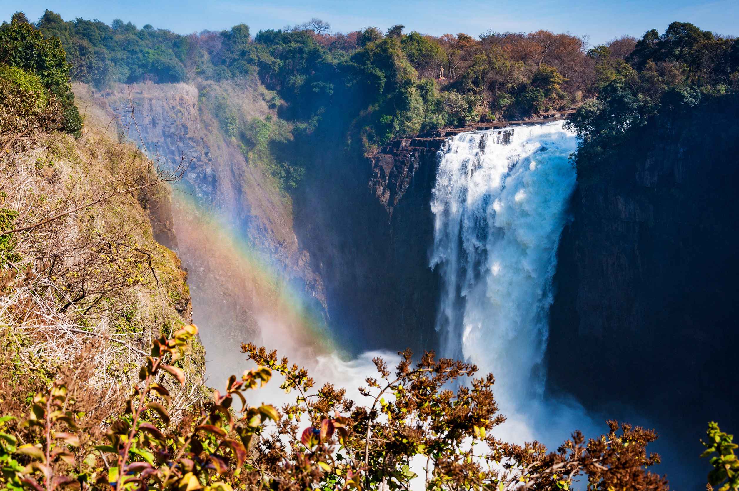 View Of The Victoria Falls In Zimbabwe