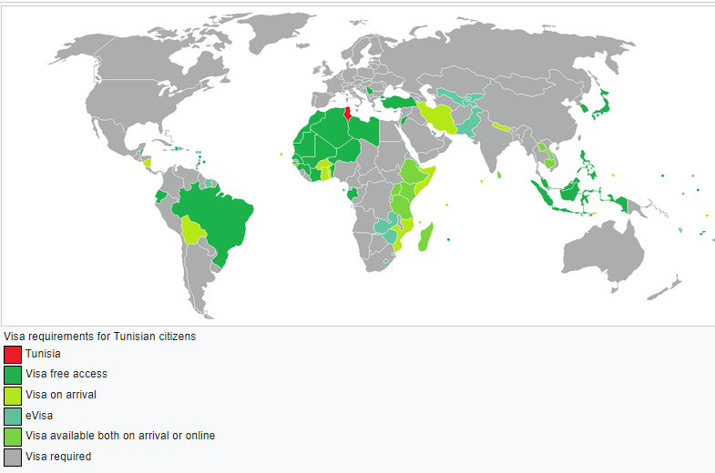 Countries that Enter Tunisia Visa-Free